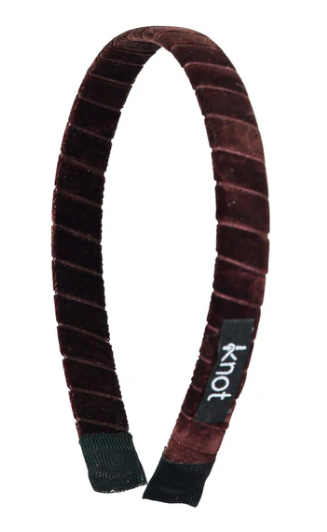 KNOT VELVET RIBBON HEADBAND (OS)