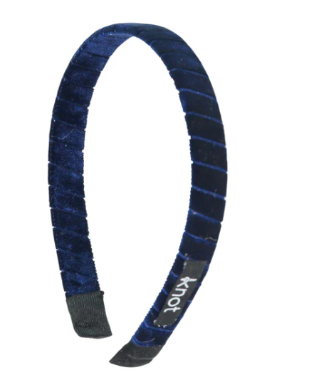 KNOT VELVET RIBBON HEADBAND (OS)