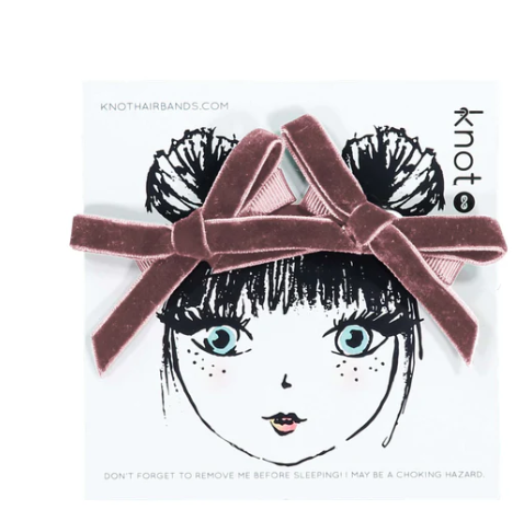 KNOT VELVET RIBBON MINI BOW SET (OS)
