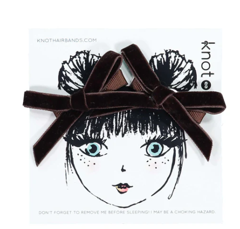 KNOT VELVET RIBBON MINI BOW SET (OS)