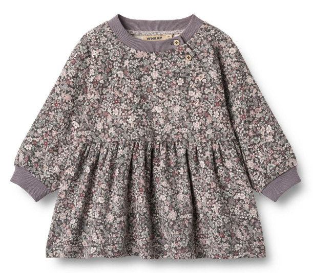 WHEAT LONG SLEEVE DORETHA JERSEY DRESS (9M-2Y)