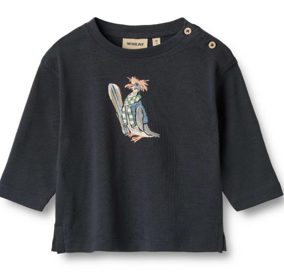 WHEAT LONG SLEEVE MONTY TSHIRT (9M-2Y)