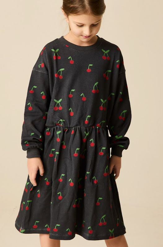 WANDER & WONDER HARRIET DRESS (1-12Y) 11-12Y / Black CHERRY