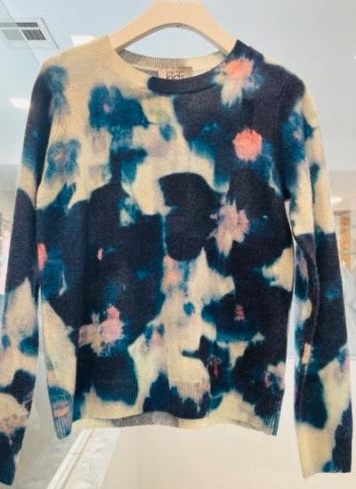AUTUMN CASHMERE FLORAL BLOTCH PRINT TOP (10Y-16Y)