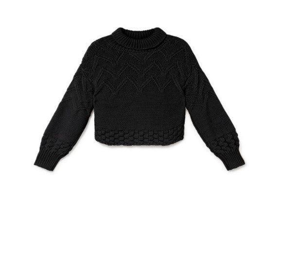 LITTLE CREATIVE FACTORY TRICOT ZIG ZAG TURTLENECK SWEATER (2Y-M)