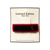 LIMITED EDITION 2 TONE VELVET BURETTE BLK/RED