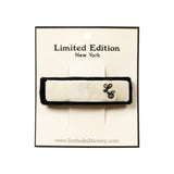 LIMITED EDITION 2 TONE VELVET BURETTE IVORY/BLK