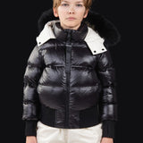 ELLABEE FUR ACCENT BOMBER BLACK FOX(3-12Y)