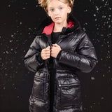 ELLABEE LONG KNIT HOOD JACKET (5-18Y)