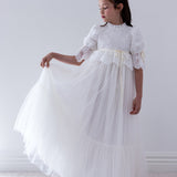 GOLD LABEL LACE PEPLUM TULLE GOWN (6-18Y)
