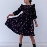 PETITE AMALIE RUFFLE YOKE CORD DRESS (3-16Y)