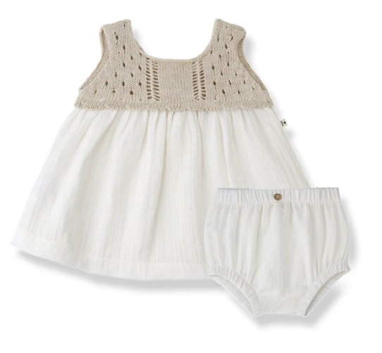 1+ IN THE FAMILY LOLA DRESS W/BLOOMER (18M-48M)