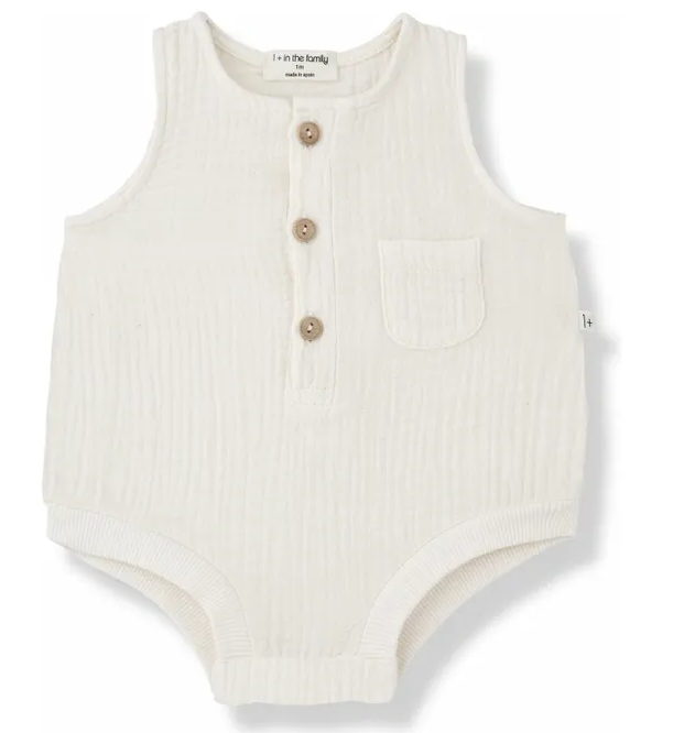 1+ IN THE FAMILY YAGO ROMPER (3M-12M)