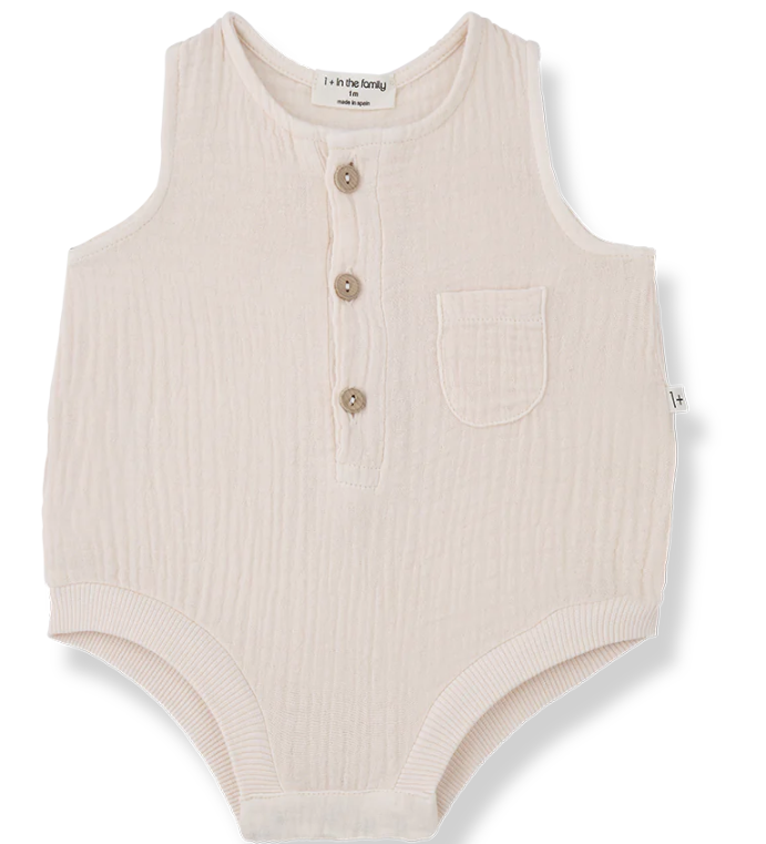 1+ IN THE FAMILY YAGO ROMPER (3M-12M)