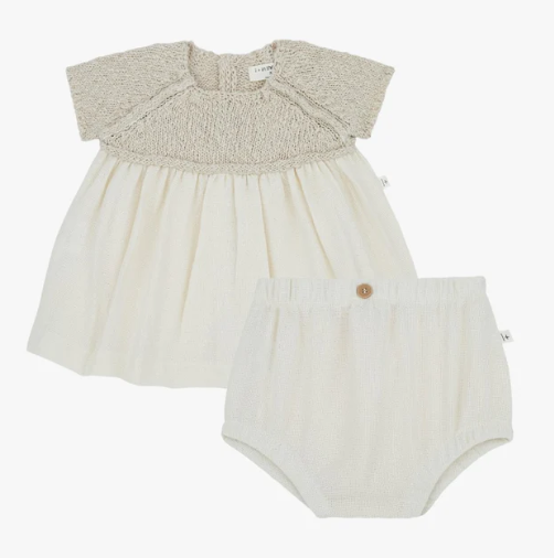 1+ IN THE FAMILY VIOLA DRESS & BLOOMER(12M-48M)