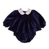 PAADE MODE HAVEN VELVET BLOUSE W/BLOOMERS (12M-24M)