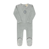 ELY & CO EMBROIDERED FLORAL DOT FOOTIE (9M-18M)