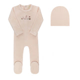 ELY & CO EMBROIDERED ABC FOOTIE W/BONNET (3M-6M)