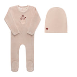 ELY & CO STRIPE COLLECTION FOOTIE W/BONNET (3M-6M)