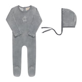 ELY & CO METALLIC WREATH FOOTIE W/BONNET(3M-9M)