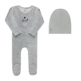 ELY & CO STRIPE COLLECTION FOOTIE W/BONNET (3M-6M)
