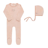 ELY & CO METALLIC WREATH FOOTIE W/BONNET(3M-9M)