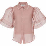 MIMISOL VOLANT SLEEVE ORGANZA BLOUSE (12-18A)