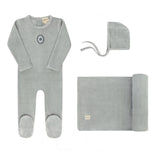 ELY & CO EMBROIDERED FLORAL DOT TAKE ME HOME SET (3M-6M)