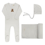 ELY & CO GINGHAM TEDDY TAKE ME HOME SET (3M-6M)