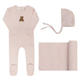 ELY & CO GINGHAM TEDDY TAKE ME HOME SET (3M-6M)