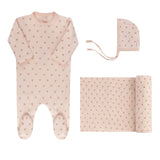 ELY & CO ROSEBUD/DIAMOND TAKE ME HOME SET (3M-6M)