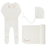 ELY & CO FLORAL STAR EMB COLLAR TAKE ME HOME SET (1M-6M)