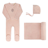 ELY & CO EMBROIDERED FLORAL DOT TAKE ME HOME SET (3M-6M)