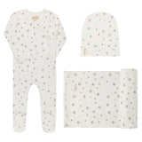 ELY & CO PRINTED FLORAL STAR TAKE ME HOME SET (3M-6M)