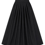 LITTLE TEMPEST PLEATED TAFFETA CIRCLE SKIRT (12-22Y)