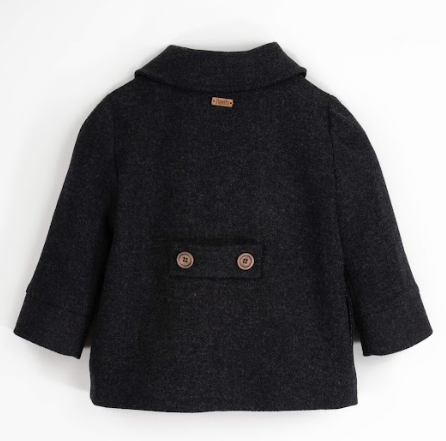 POPELIN WOOLLEN COAT W/COLLAR (18M-8Y)