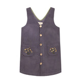 BIRINIT PETIT CORDUROY EMB OVERALL DRESS (2-3Y)