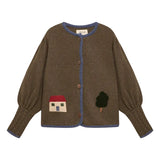 BIRINIT PETIT AUSTRIAN KNIT EMB CARDI (2-3Y)