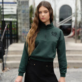 LUNA MAE YARA HALF ZIP EMBLEM SWEATSHIRT(XS-XL)