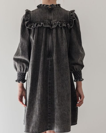 STEPH CHAMBRAY SHIRRED YOKE DRESS(3-14Y)