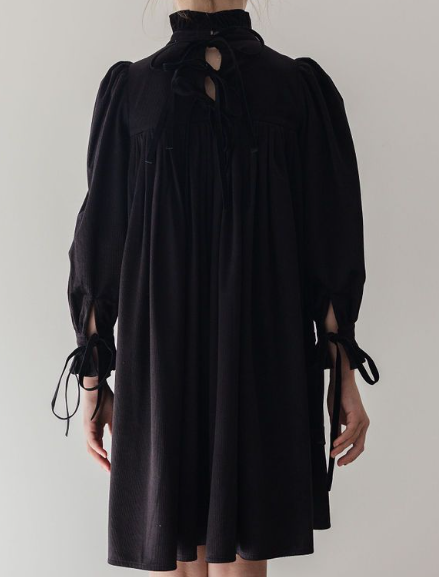 STEPH CORD PLEAT DRESS (3-14Y)