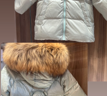 ADD FUR DOWN JACKET W/BEAR LOGO (3M-24M)