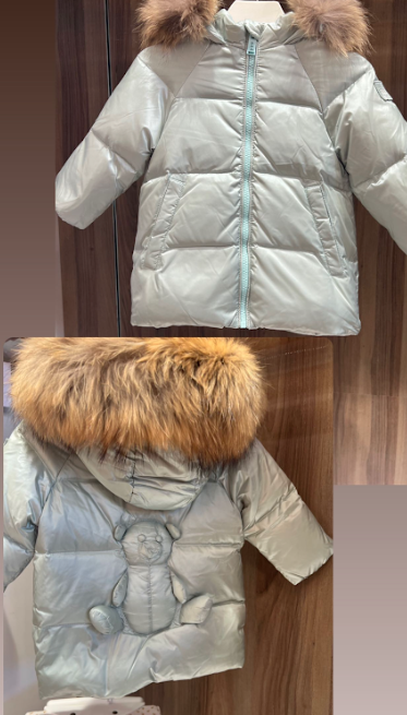Coat with top bear logo