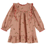 EMILIE & IDA VICHY BRODERIE ROBE (2-12A)