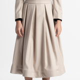 A LA PAGE LILIA FLANNEL LONG SKIRT W/PLEATS(12-16Y)