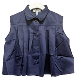 A LA PAGE BIELLA COTTON SHIRT W/PLEATS (12-18Y)