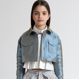 A LA PAGE TROPEA CROPPED VEST W/RUFFLES(12-18Y)