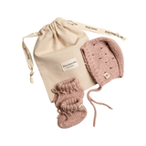 ANZY HOME POINTELLE BONNET & BOOTIES SET(OS)