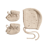 ANZY HOME POINTELLE BONNET & BOOTIES SET(OS)