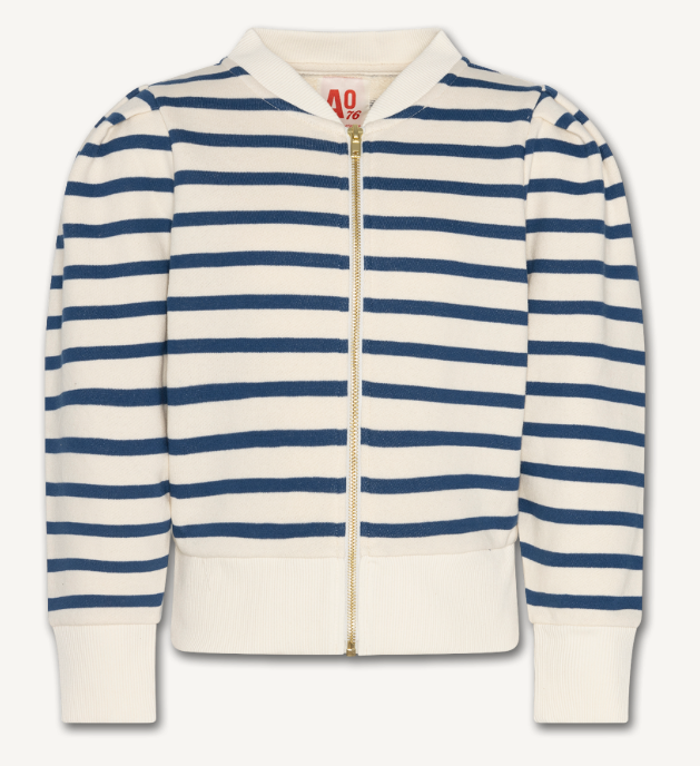 A076 VICKY STRIPED FULL ZIP(10-16Y)